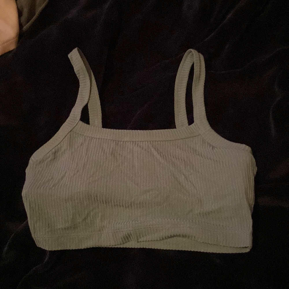 Ribbed crop whisper bra tank- color not sold anymore